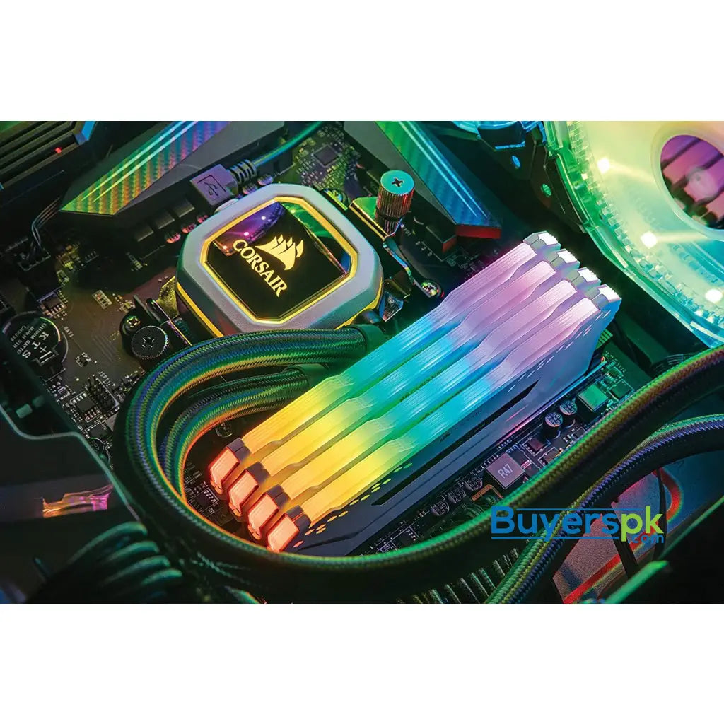 CORSAIR Vengeance RGB PRO 16GB (2x8GB) DDR4 2666MHz C16 LED Desktop Memory - White CMW16GX4M2A2666C16W - RAM CORSAIR Vengeance RGB PRO 16GB (2x8GB) DDR4 2666MHz C16 LED Desktop Memory - White CMW16GX4M2A2666C16W - RAM